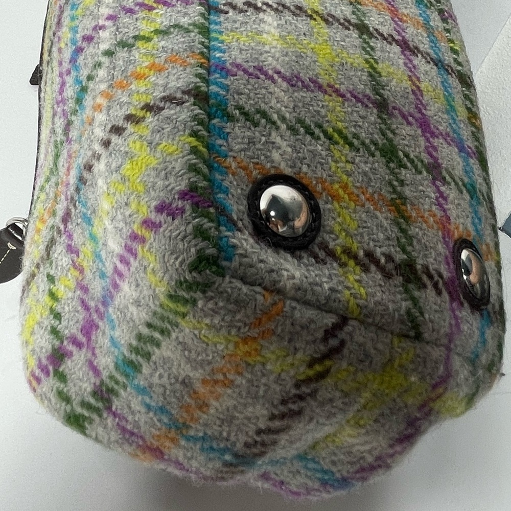 Coach Penelope Tattersall Colorful Plaid Wool Shoulder Bag Purse - Picture 10 of 16